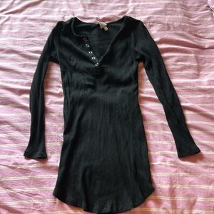 Princess Polly black long sleeve mini dress size US 4